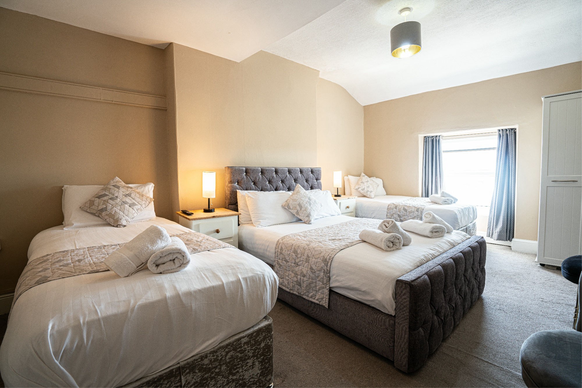 Rooms for all sizes at the Central Hotel Llandudno (Pictured: Quad Family Room)